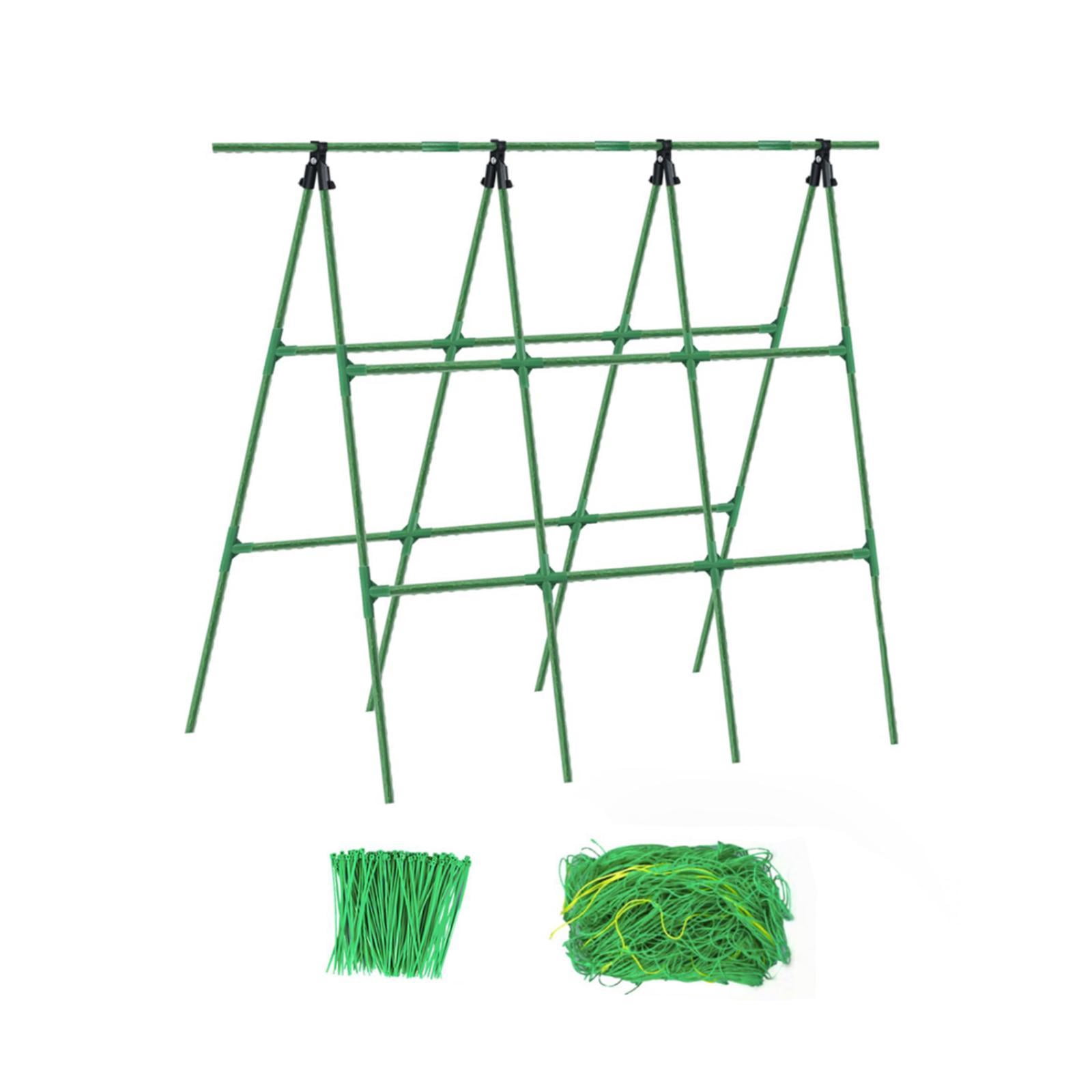 CarpNettore A Frame Garden Trellis Tomatoes Cucumber Trellis Plant Support with Climbing Net