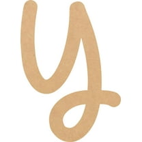 Unfinished Wood MDF 8'' Tall Daytime Letter Y, Paintable Alphabet A-Z