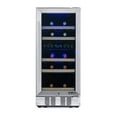 thumbnail image 2 of Newair 29 Bottle Wine Refrigerator Cooler, Built-in Dual Zone Fridge in Stainless Steel, 2 of 9