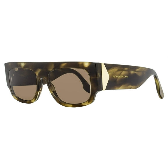 Victoria Beckham VB666S 321 Women's Striped Khaki Havana Sunglasses