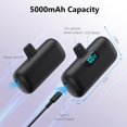 thumbnail image 4 of Mini Portable Charger for iPhone 14/13 Series,Upgraded 5000mAh PD Fast Charging Battery Pack,LCD Display Cute Power Bank Portable Phone Charger for iPhone 14/14 Pro Max/13/12 Pro/11/XS/XR/X/8/7/6, 4 of 5