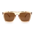 thumbnail image 6 of City Hipster Oversized Rectangle Horn Rim Retro Sunglasses Peach - Brown, 6 of 8