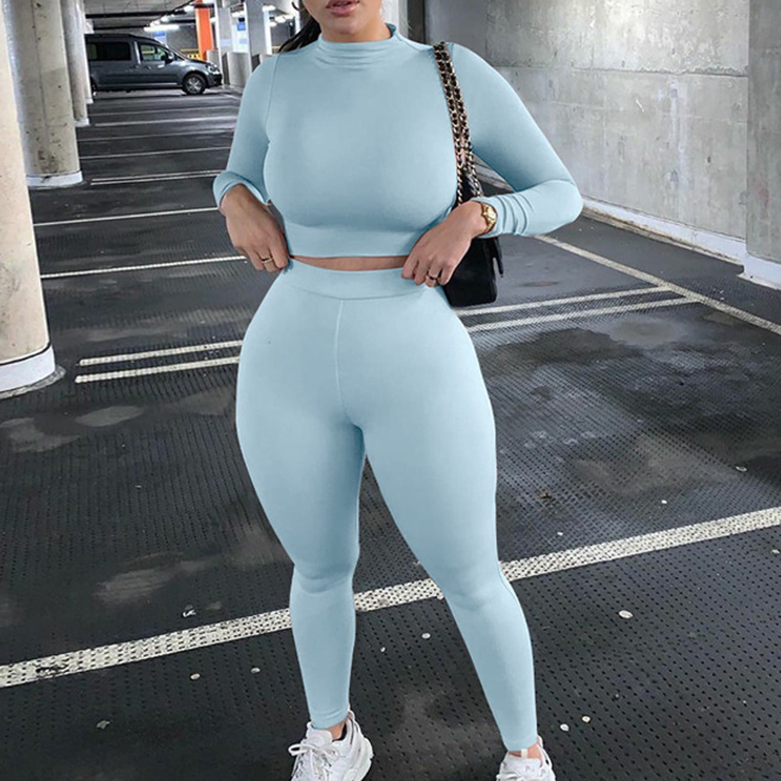 Sexy 3 Piece Tracksuits for Women Plush Long Sleeve Pullover Crop Top Hoodie  +Tank Top+Drawstring Long Pants Sweatsuit Sets - Walmart.com