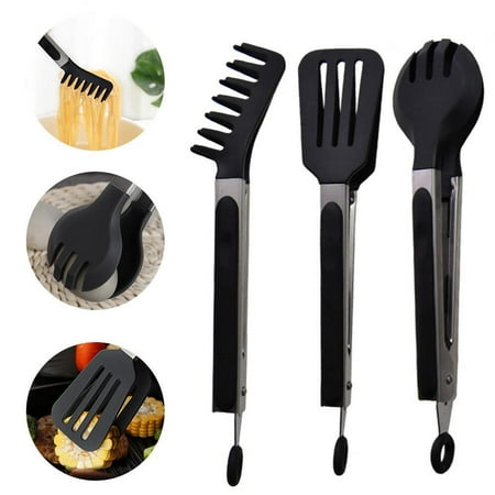 

Grill Cooking Tongs Stainless Steel Salad Pasta Serving Tongs Anti-Scalding Heavy Duty Multipurpose Spatula Tongs Optional Kitchen Tongs Great for Cooking Grilling and Barbecue