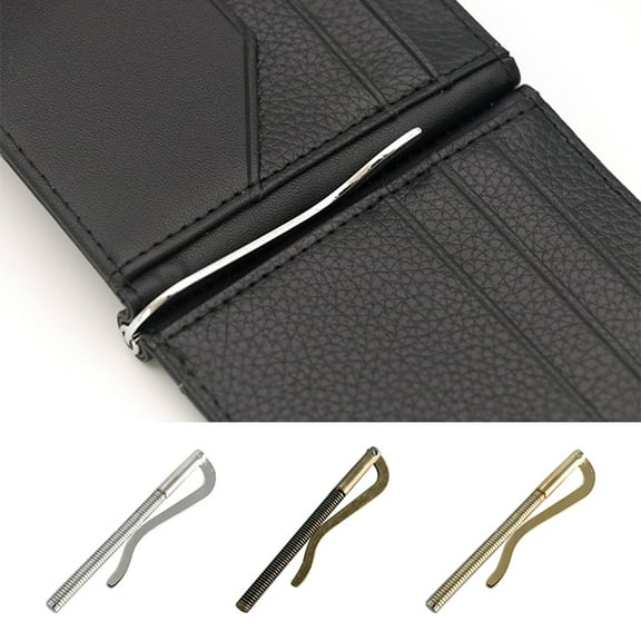 Ludlz Unisex Metal Bifold Money Clip Bar Wallet Replace Parts Spring Clamp Cash Holder