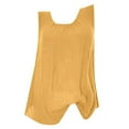 thumbnail image 4 of Tank Tops for Women Cotton Linen Lightweight Crewneck Loose Fit Sleeveless Shirt Summer Outfits, 4 of 4