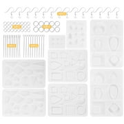 HOTBEST 213+248Pcs DIY Silicone Earring Pendant Mold Jewelry Resin Mould Kit Casting Craft Tool Set