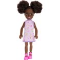 thumbnail image 1 of Barbie  Chelsea  Petite poupée  Robe florale, chignons, yeux bruns, 1 of 6