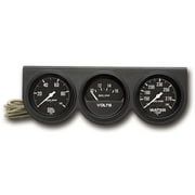 AUTO METER 2398 2-5/8IN 3 GAUGE CONSOLE, OIL/VOLT/WATER, BLACK