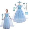thumbnail image 2 of Nuevo Disney Frozen Girls Elsa Cosplay Vestido Disfraz Niños Snow Queen Fiesta de cumpleaños de Halloween Niños Princesa Ropa Cape9-10T (Etiqueta 150) Gao Jinjia LED, 2 of 2