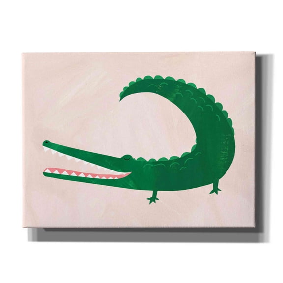 Epic Graffiti 'Crocodile' by Emily Kopcik, Canvas Wall Art, 16"x12"