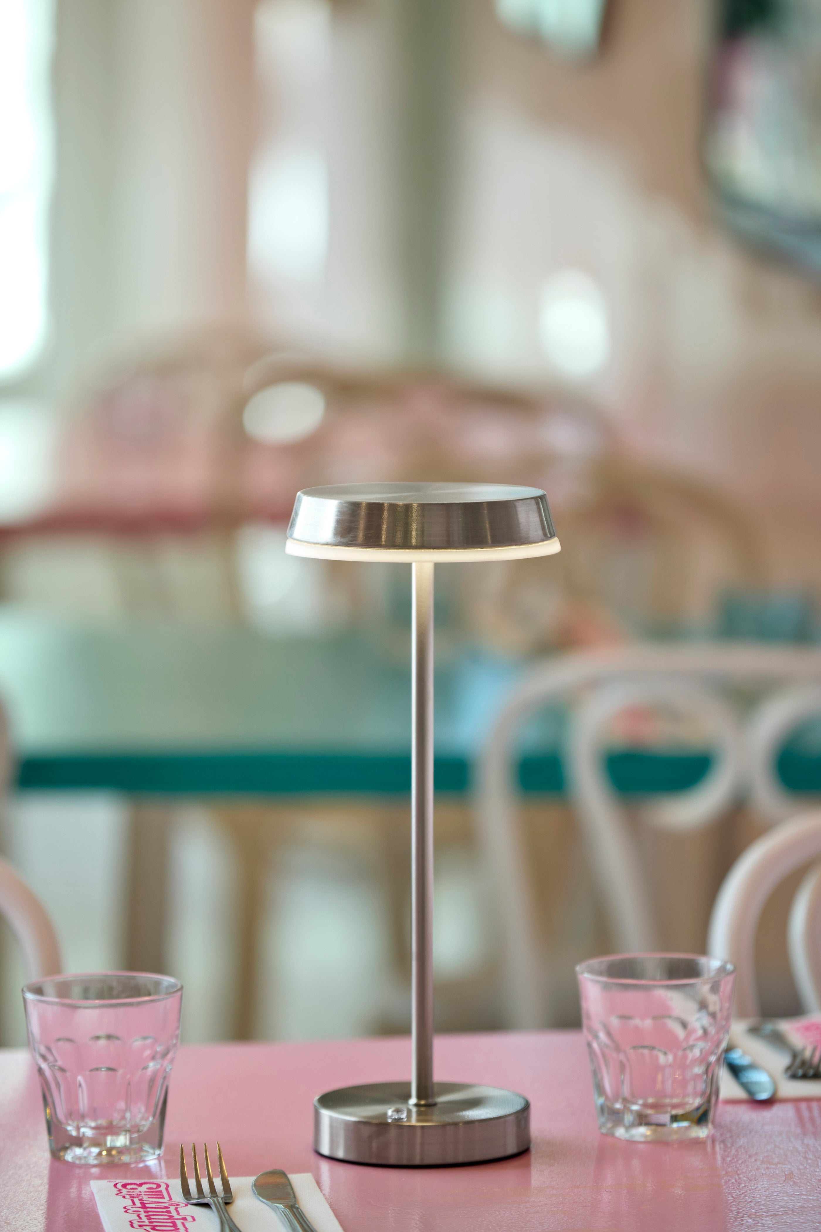 Adesso Tommy 15" 1-Light Touch Dimmer Rechargeable LED Cordless Indoor Outdoor Table Lamp