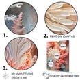 thumbnail image 3 of Designart "Blush And Ivory Seashore Coral Mosaic IV" Coastal Coral Under Water Floater Framed Canvas Wall Art, 3 of 5