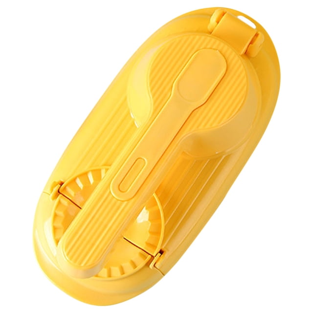 Houderco Prensa Para Dumplings 2 En 1 En Color Amarillo De Material PP Ideal Para Raviolis Y Wraps