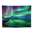 thumbnail image 5 of GOSMITH SHRAPHY Northern Lights Tapestry, Beautiful Galaxy Night Starry Tapestry Mystical Aurora Borealis Lake Reflection Tapestry Wall Hanging for Bedroom Living Room Dorm 40x30 Inches, 5 of 7