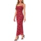 thumbnail image 4 of Vestido Maxi Floral Sin Mangas Bodycon de Cóctel para Mujeres INSPIRE CHIC S Rojo, 4 of 6