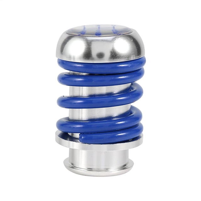 Herwey Spring Gear Shift Knob, Car Spring Gear Shift Knob,Universal Aluminum Spring 5 Speed Manual Car Gear Shifter Stick Shift Knob Lever