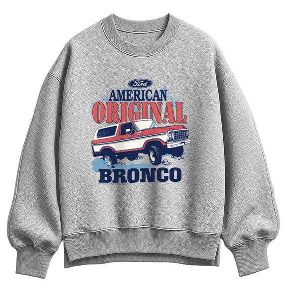 Ford - American Original Bronco - Women's Oversized Fleece Crew Sweatshirt
