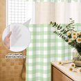 thumbnail image 4 of No Hook Shower Curtain, Green Checked Shower Curtains for Bathroom with See Through Top Window, Farmhouse Buffalo Plaid Country Grid Waterproof & Washable Bath Curtain Long 72"x78", 4 of 9