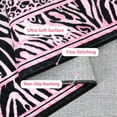 thumbnail image 4 of Pink Leopard Area Rug for Living Room, 5x7, Washable, Soft Patchwork Print, Non-Slip, Foldable, Indoor Floor Carpet, Nursery, Dining Room, 4 of 6