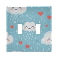 thumbnail image 2 of Dailycode Light Switch Plate Covers 3 Gang Wall Plate Plastics Outlet Covers for Kitchen Home Office Decor Rain Cloud Heart, 2 of 8