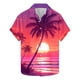 thumbnail image 1 of Camisas de Manga Larga para Hombres Moda Casual Floral Estampado Hawaiano Solapa Botón Superior, Ligero para Primavera Verano, 1 of 1