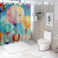 thumbnail image 7 of Orinice Balloons Bathroom Decor Set with Hooks, Colorful Luxurious Graphic Print Polyester Fabric Shower Curtain for Home Bathtubs Decoration 69x72, 7 of 7