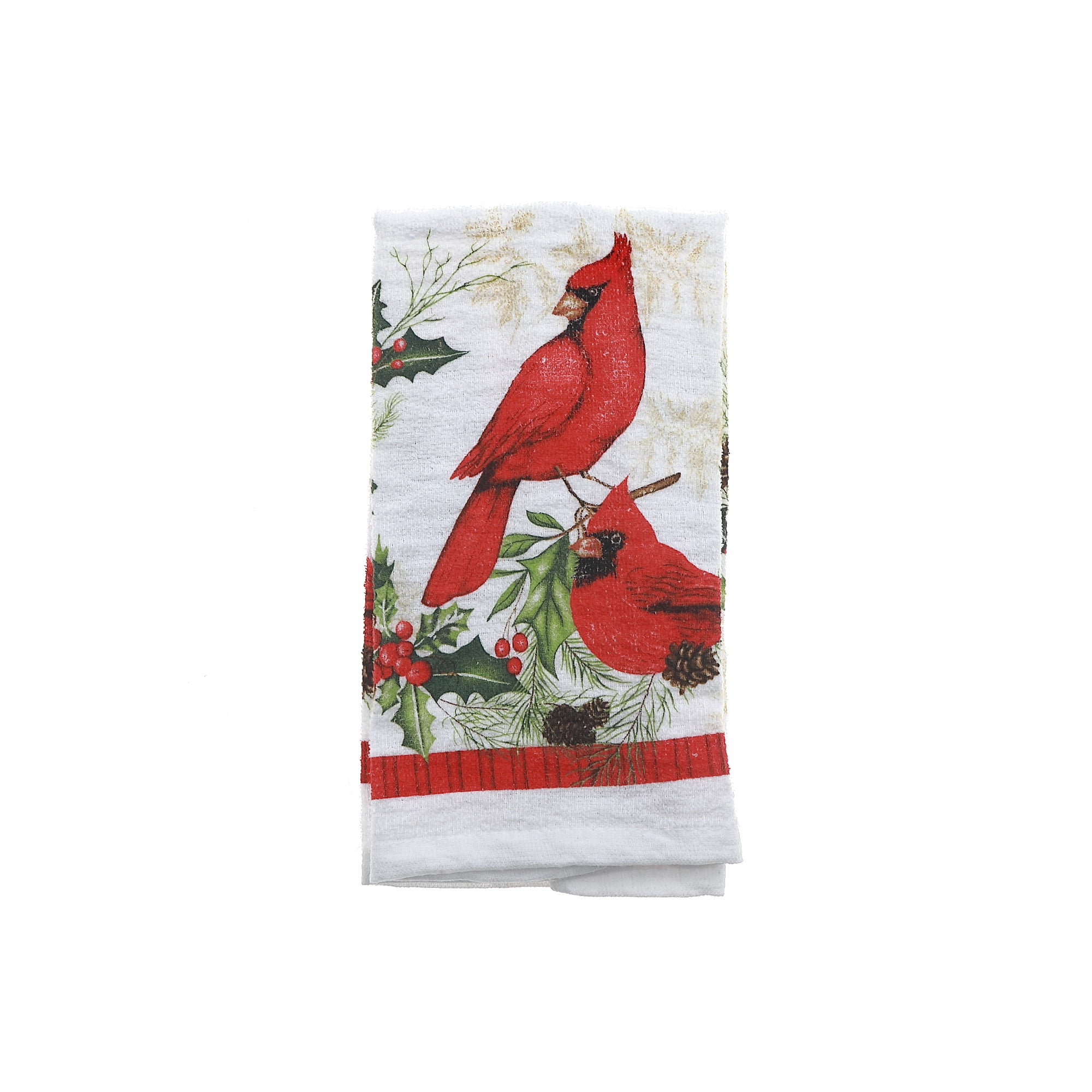 Hand Towel (Cardinals Perched On Wreath) - Set of 6