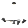 thumbnail image 5 of 83543BK Lark Birdie - 15W 3 LED Convertible Chandelier In Mid-Century Modern-10.25 Inches Tall and 30 Inches Wide, 5 of 24