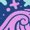 Royal Blue, variant on Tropical Beach Vibes Artwork Women's T-shirt Purple
