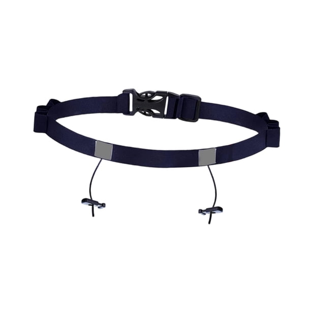 Cinturón de número de de triatlón para hombres y mujeres, práctico, versátil, esencial, de calidad, ligero, cómodo, fácil de instalar Azul marino