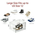 thumbnail image 2 of Vcansay 12 Packs Acrylic Shoe Boxes, Clear Plastic Stackable Acrylic Sneaker Boxes, Display Case for Sneaker Fits Up to US Size 15, 2 of 7