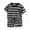 Light Gray, variant on WOYY Toddler Boys Casual Striped Outfits Breathable Short Sleeved T Shirt Shorts Set, Sizes 4-5T