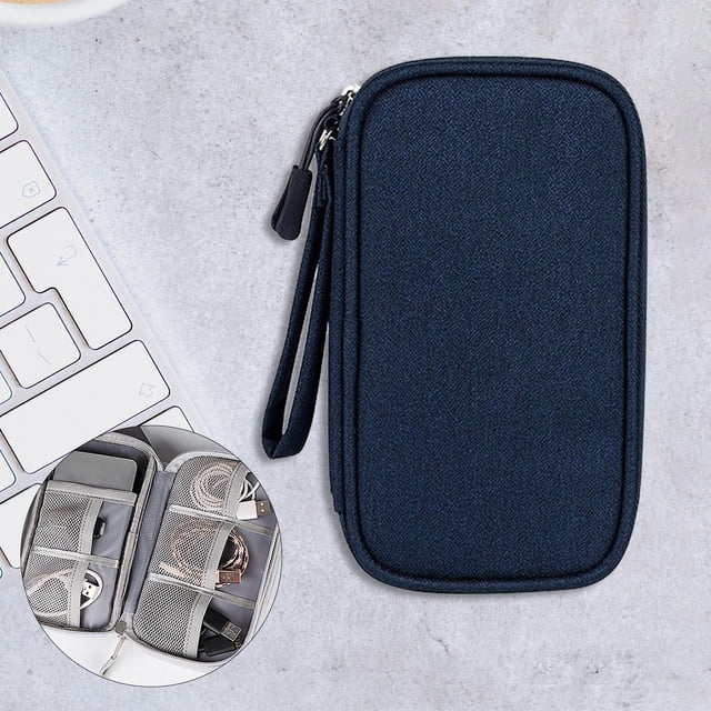 Bolsa de almacenamiento de cables Perfecl Organizador de viaje 1 capa Azul