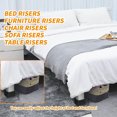 thumbnail image 2 of 2 Pcs 3 Inch Bed Riser Furniture Lift Height Plastic Riser for Most of Bed Table Desk, 2 of 7