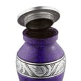 thumbnail image 5 of Reminded  Small Cremation Keepsake Urns for Human Ashes, Set of 4 Purple and Silver Miniature Urns with Velvet Case and Bags, 5 of 5