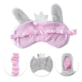 thumbnail image 3 of Unique Bargains 1 Pc Fleece Long Ear Cats Eye Mask for Home Gray Fleece, 3 of 4