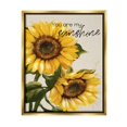 thumbnail image 3 of Stupell Industries You Are My Sunshine Vivid Sunflower Blossoms Graphic Art Metallic Gold Floating Framed Canvas Print Wall Art, Design by Conrad Knutsen, 3 of 5