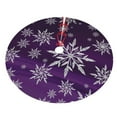thumbnail image 3 of Kll 30" Christmas Tree Skirt Snowflake Gradient Purple Xmas Tree Skirts Mat For New Year Xmas Holiday Party Indoor Outdoor Home Decoration, 3 of 9