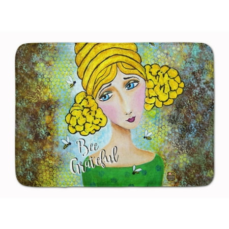 

Bee Grateful Girl with Beehive Machine Washable Memory Foam Mat