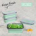 thumbnail image 2 of Recipientes de almacenamiento de alimentos Annaklin, plegables, 800 ml, paquete de 4, 2 of 6