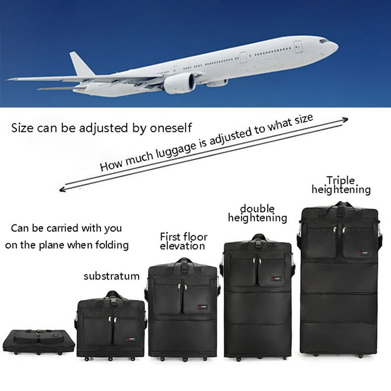 Large Capacity Aviation Checked Luggage Bag with Universal Wheels