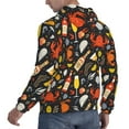 thumbnail image 3 of KLL Seafood And Drinks Print Mens Hoodie Long Sleeve Casual Pullover Hooded Sweatshirt Fashion Drawstring Hoodies with Pocket-, 3 of 6