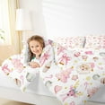 thumbnail image 4 of jejeloiu Pink Santa Claus Queen Comforter Set,Chic Xmas Dessert Bedding Sets,Cartoon Christmas Reindeer Bedding Comforter Set For Girls,Luxury Bedroom Decor Reversible,3-Piece, 4 of 8
