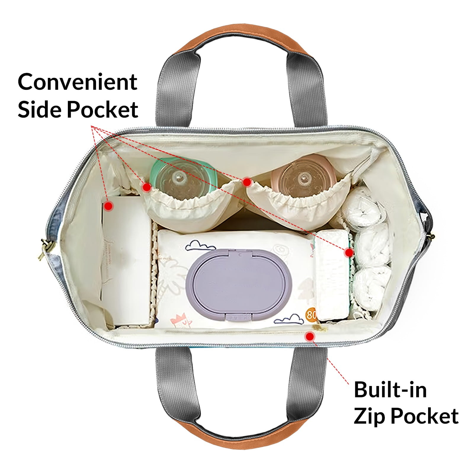 Dog Head Diaper Backpack – Large Capacity, Insulated Baby Bottle Pocket, Multifunctional Mommy Bag for Boys & Girls