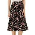 thumbnail image 1 of AllegK Faldasmedpiercon estampado floral y cintuelástialpamujer Negro S, 1 of 5