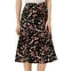 thumbnail image 1 of AllegK Faldasmedpiercon estampado floral y cintuelástialpamujer Negro XS, 1 of 5