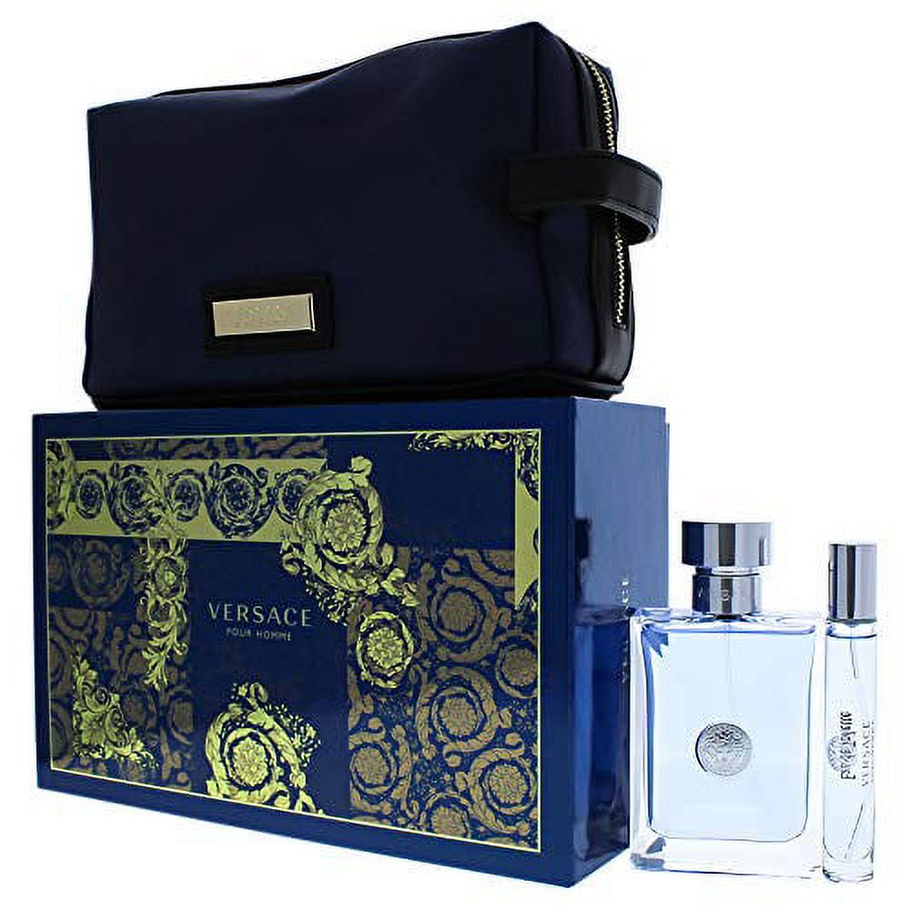 Versace Pour Homme Cologne Gift Set for Men, 3 Pieces