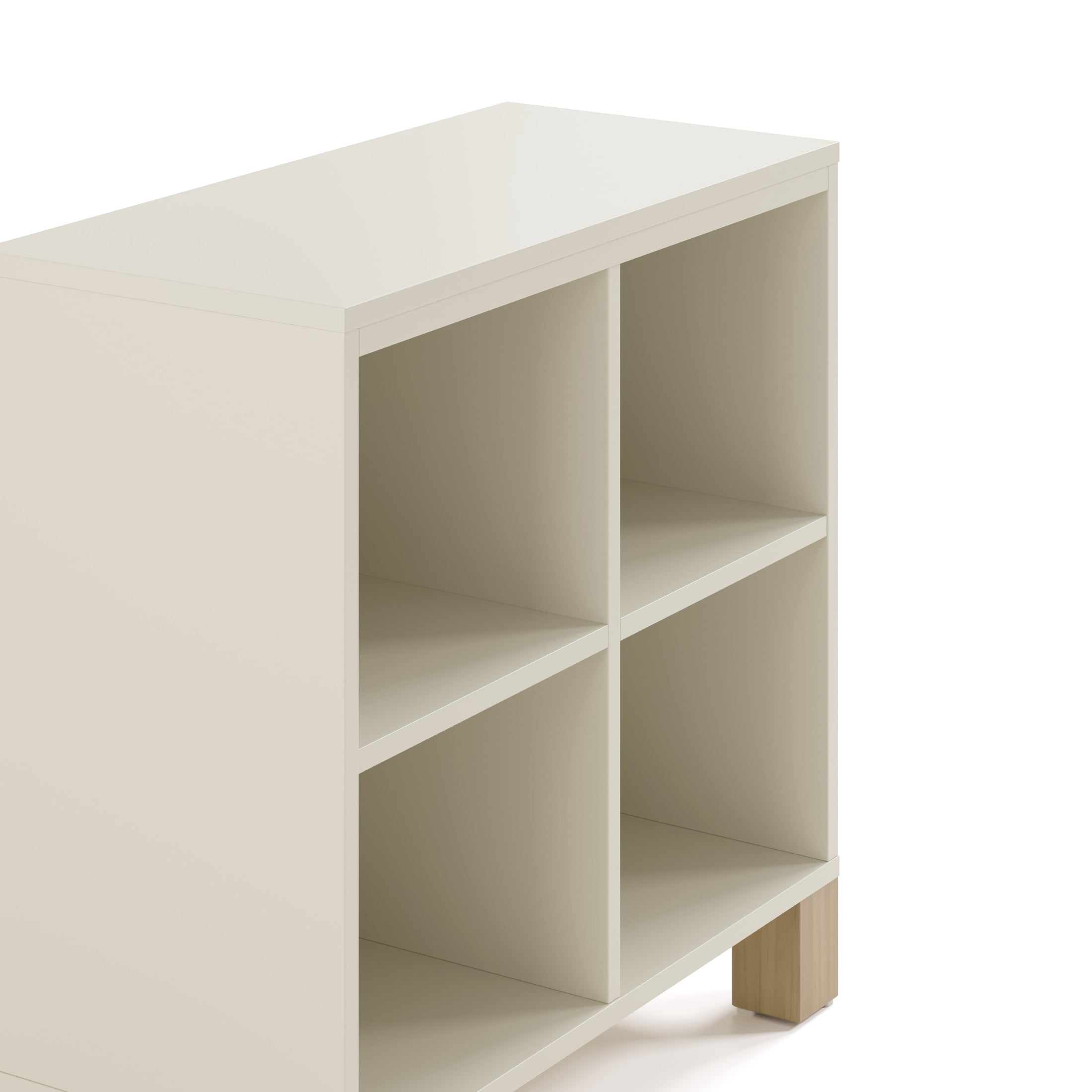 Storkcraft California Cube Organizer Bookcase, Frosted Oat and Driftwood