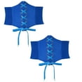 thumbnail image 1 of Corsé moldeador de cintura para mujer, 2 piezas, color sólido, estilo ancho, correa ajustable, estilo corte, 68 cm, faja de PU para mujer, 1 of 2